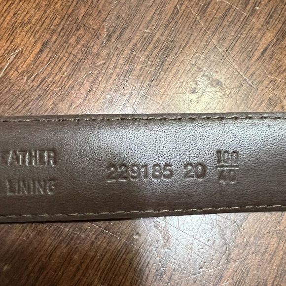 Christian Dior Brown Leather Patterned Full Grain Leather Belt Gold Buckle EUC main image 5